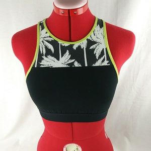 Victoria's Secret Pink black racerback crop top